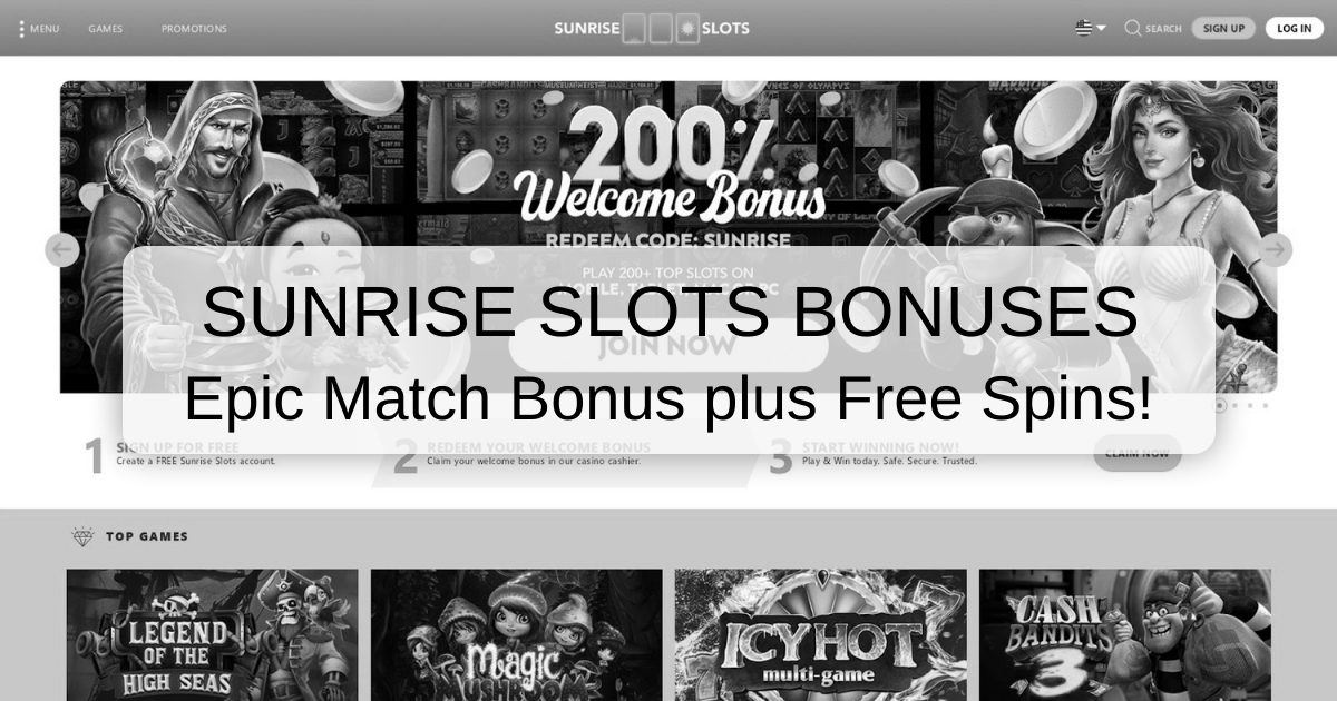 Sunrise Slots Casino Bonus USA 2026 | Best Casino Bonuses